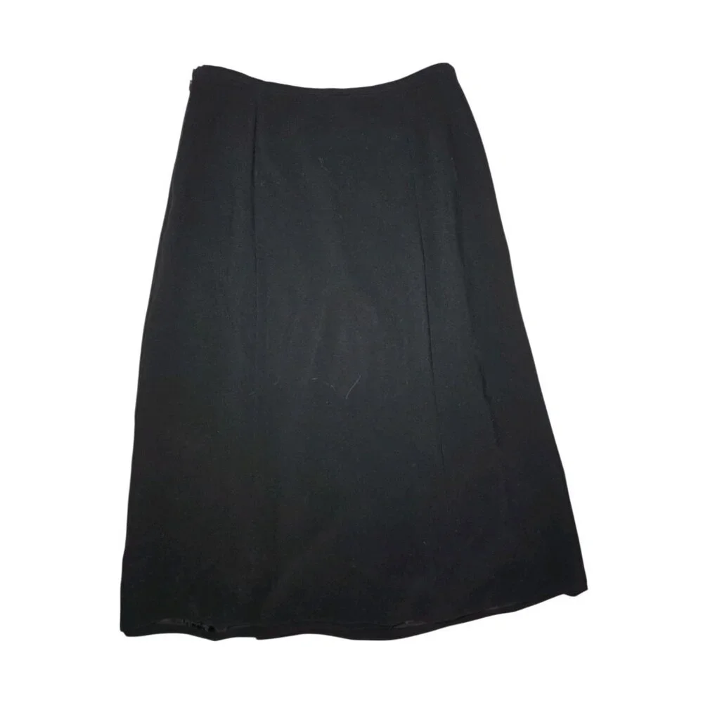 Talbots Vintage Black Midi A-Line Skirt 10‎ (28 Waist)